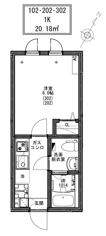KEIAI RESIDENCE 松戸 202号室 間取り