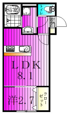 KEIAI RESIDENCE 松戸 103号室 間取り