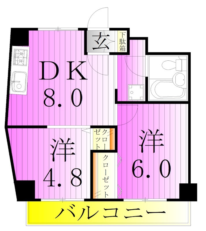 コンドミニアム亀有B棟 間取り図