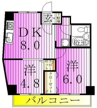 コンドミニアム亀有B棟 間取り図