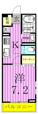 セカンドプロムナード 202号室 間取り