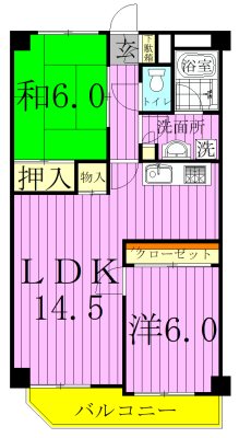 グリーンパーク中川 間取り図