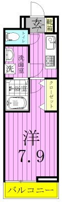 ルミナス 202号室 間取り