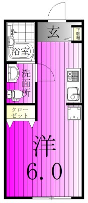 ヒルズ稔台 103号室 間取り