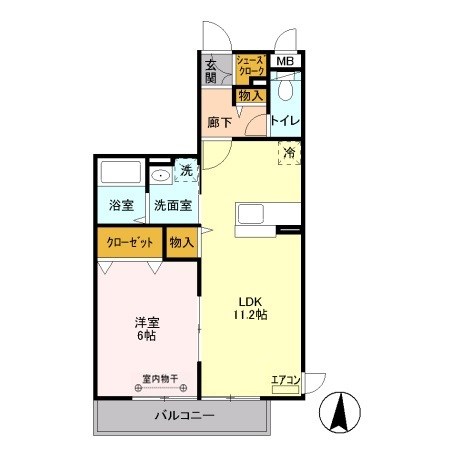 ウィステリア 303号室 間取り