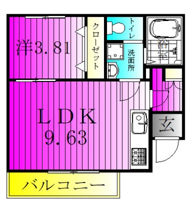 T.T.R新松戸 101号室 間取り