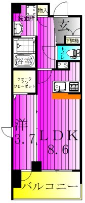 dearestⅢ 701号室 間取り