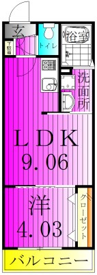 T.T.R新松戸 103号室 間取り