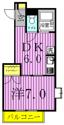 ピアレス新柏 101号室 間取り