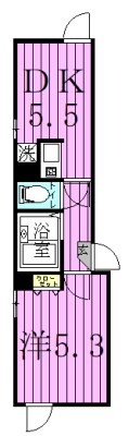 グローリア北千住 間取り図