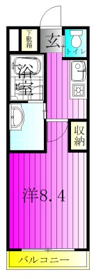 ＳＫ拾弐番館  106号室 間取り