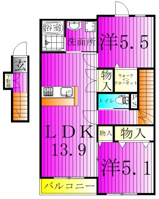 フォレストT 202号室 間取り