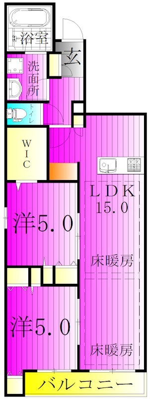 シャルマンおおたかの森 103号室 間取り