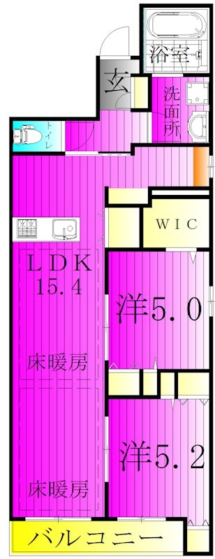 シャルマンおおたかの森 105号室 間取り