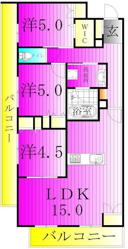 シャルマンおおたかの森 301号室 間取り