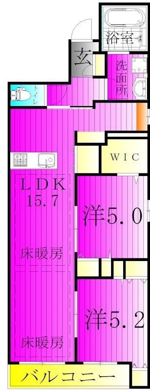 シャルマンおおたかの森 305号室 間取り