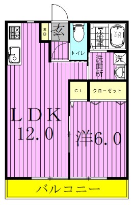 Beverly K　～ビバリーケー～ 201号室 間取り