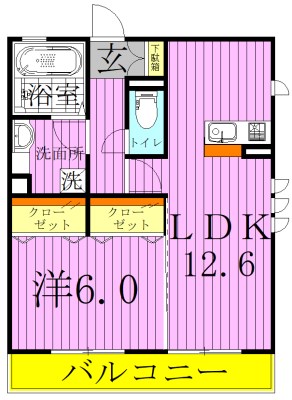 クレール扇 間取り図