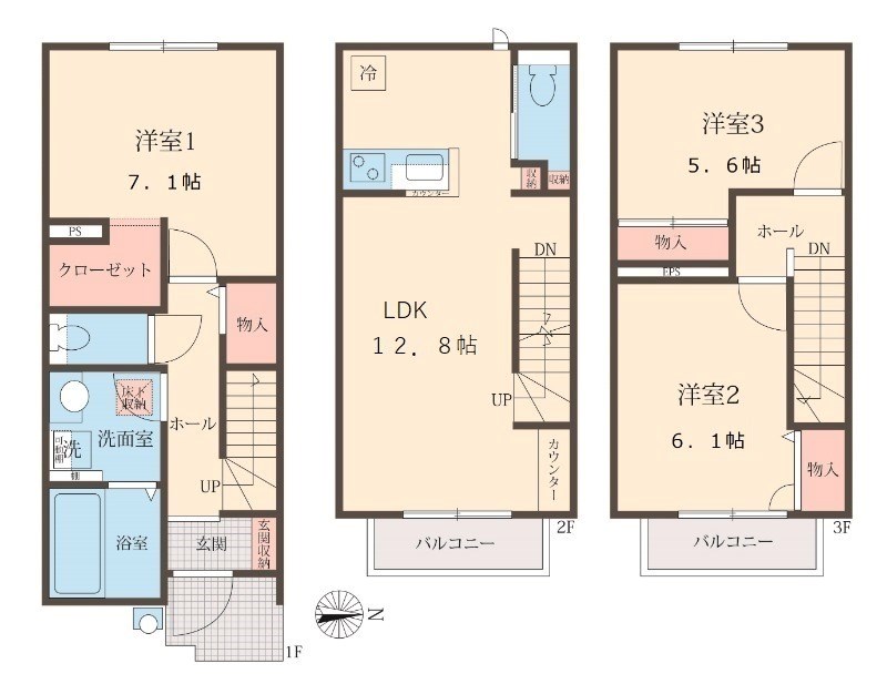 六実4丁目戸建貸家 間取り