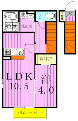 ローズベリー 203号室 間取り