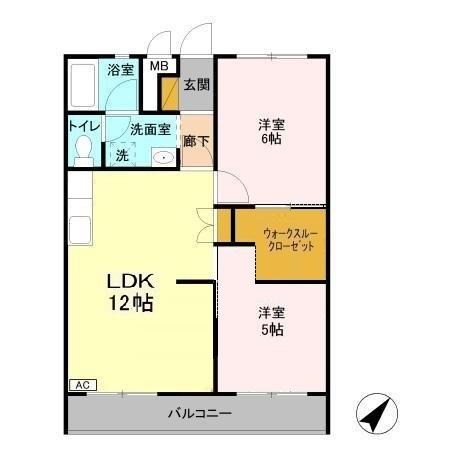 松丸コーポラス 204号室 間取り