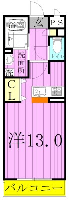 グランシャリオ（新松戸） 205号室 間取り