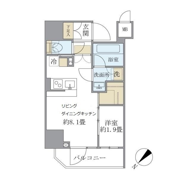 アジールコート町屋 間取り図