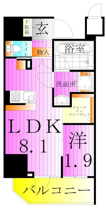 アジールコート町屋 間取り図