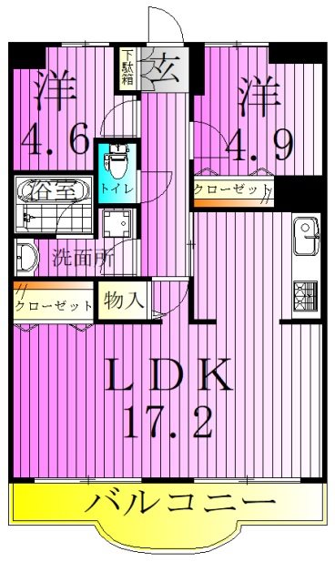 ルミエール西綾瀬 間取り図