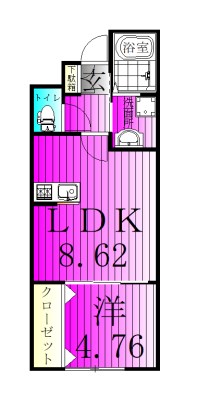 SKリデンテⅤ 301号室 間取り