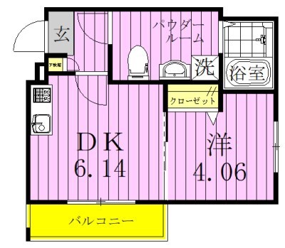 ペアパレス六町1号館 間取り図