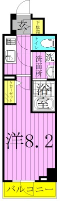 フュージョナル五反野 間取り図
