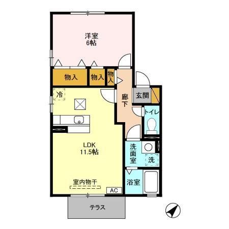 リヴェールB 間取り図