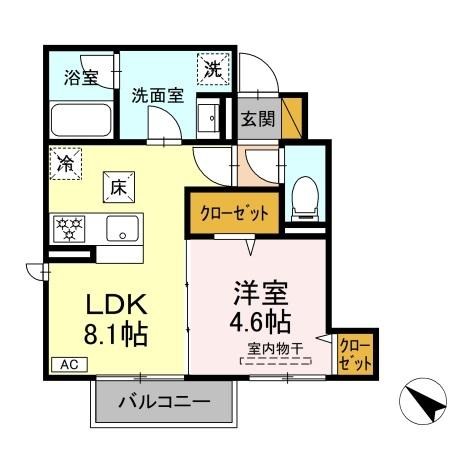 オラシオン 102号室 間取り