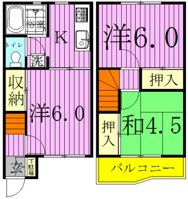 テラス・オーキッドB 002号室 間取り