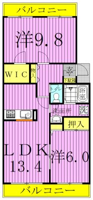 サワ･フォンテーヌ 202号室 間取り