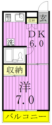 エリール泉 201号室 間取り