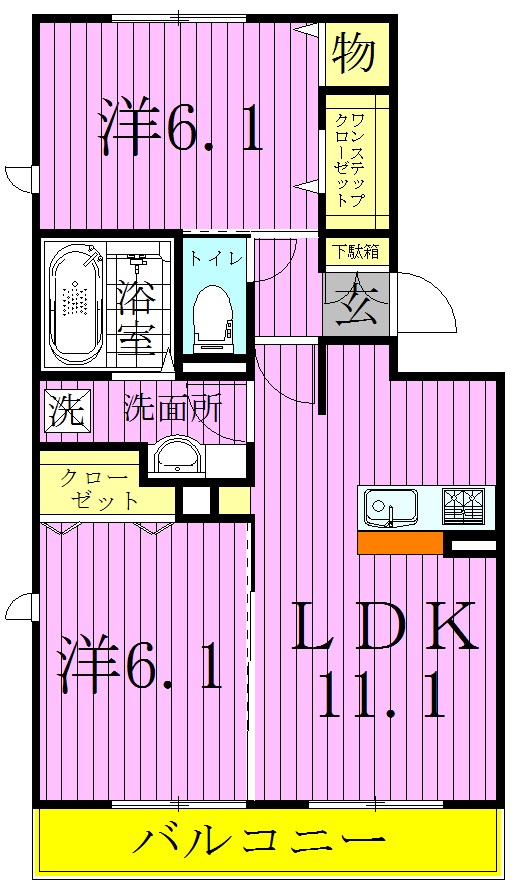 コスモ・アルカディア 間取り図