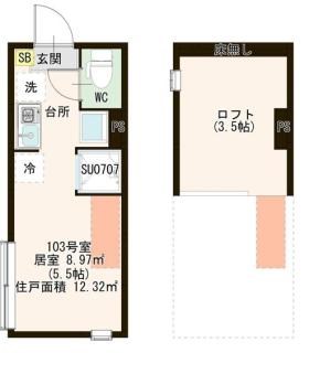 ハーモニーテラス町屋Ⅵ 間取り図