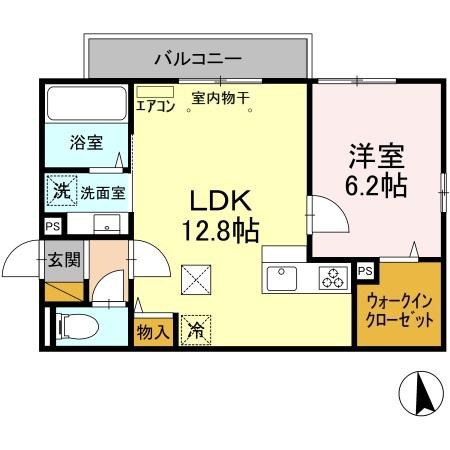 アトリエール松戸 101号室 間取り