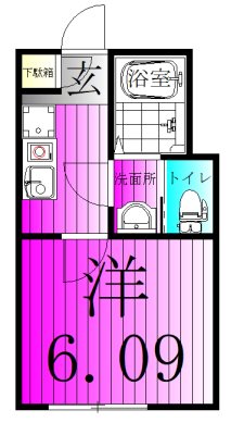 チェスターハウス 105号室 間取り