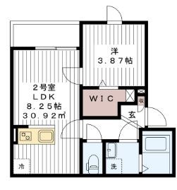 AJ南柏WestⅡ 302号室 間取り