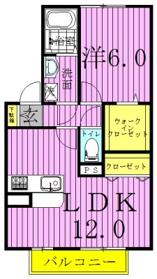 ロイヤル パークスＡ 201号室 間取り