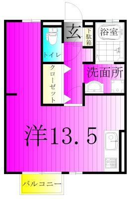 ビューテラスハイム天王台 101号室 間取り