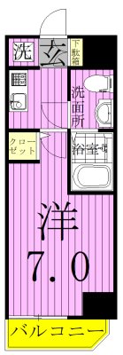 S-RESIDENCE松戸 602号室 間取り