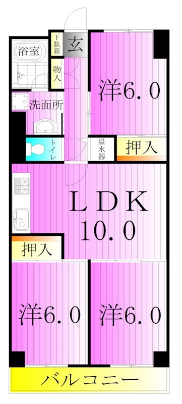 綾瀬グランドハイツ 間取り図