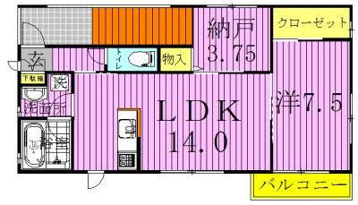 プティ　アンジュ 301号室 間取り