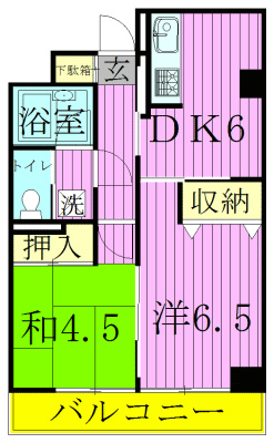 ジュネパレス松戸第94 301号室 間取り