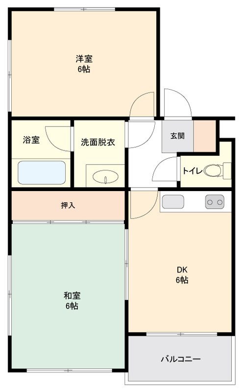 ルピナス南柏 105号室 間取り