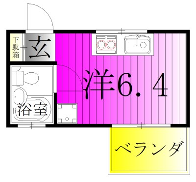 コーポ優  101号室 間取り